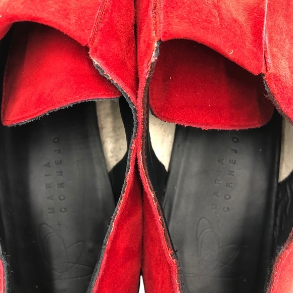 Zero + Maria Cornejo (RARE) Red Suede Loafers - Picture 6 of 9